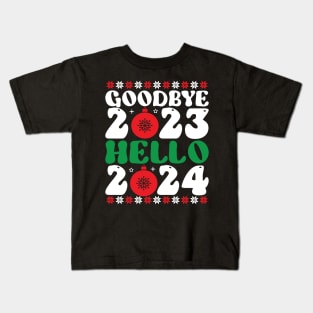 bye bye 2023 hello 2024 Kids T-Shirt